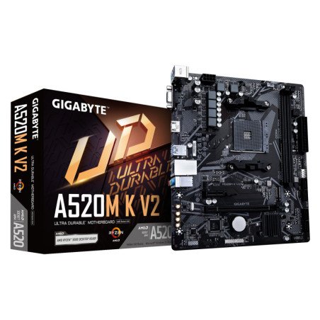 GIGABYTE A520M K V2 - Motherboard Rápida AM4 DDR4. Compra Já!