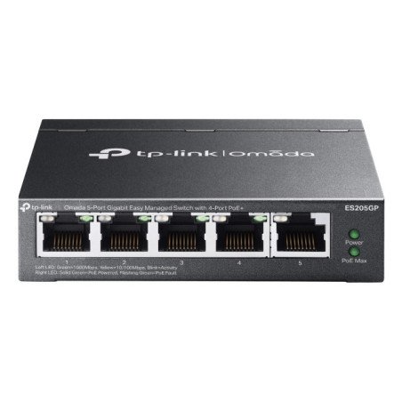 Compra já o Switch TP-Link Omada ES205G Gigabit PoE preto!