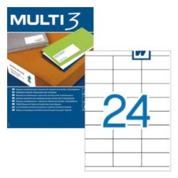 Compra etiquetas Multi3 70x36mm 2400un, otimiza agora teu escritório!