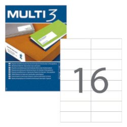 Compra Multi3 Etiquetas 105x35mm - 1600 unid. Ótima oferta online