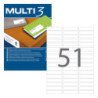 Compra Multi3 Etiquetas 070x016,9mm 5100un A4 aqui! Aproveita!