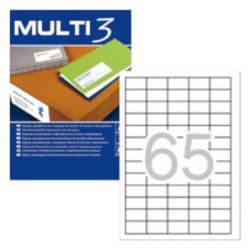 Compra Multi3 Etiquetas 038x021mm 100Fls A4 6500un e organiza já