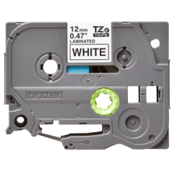 Fita Laminada Brother TZe231 Compatível | 12mm x 8M - Preto no Branco